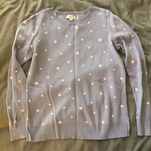 Loft Lilac Polka Dot Sweater